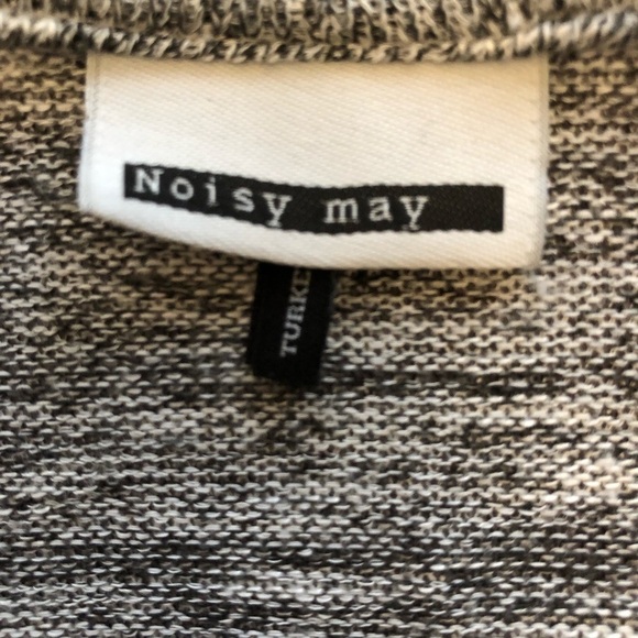 NOISY MAY Crossover Grey lightweight coastal pullover front cowl neck sweater - Picture 7 of 10